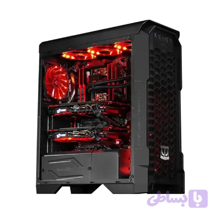 کیس کامپیوتر گرین مدل Striker مشکی — تصویر 1