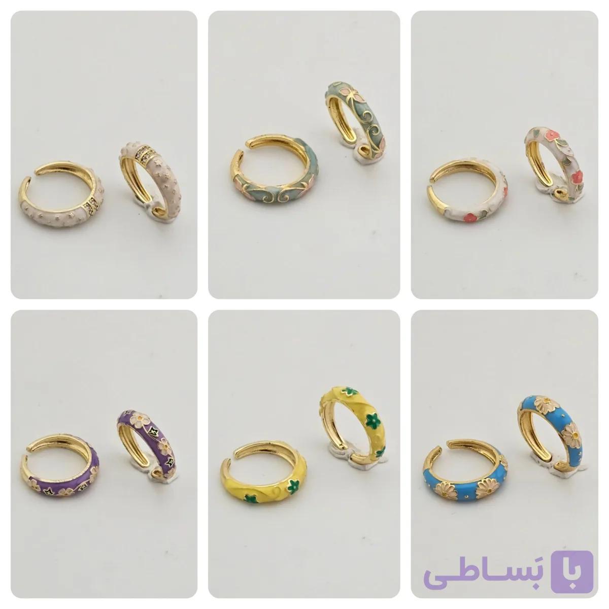 انگشتر میناکاری کره ای تک و عمده 21420