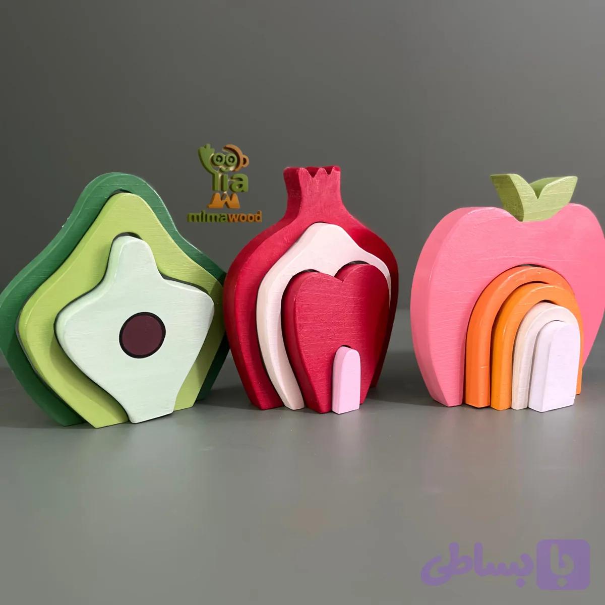 ست جورچین میوه ی مونته سوری چوبی ( چوب روس ) کد 2004