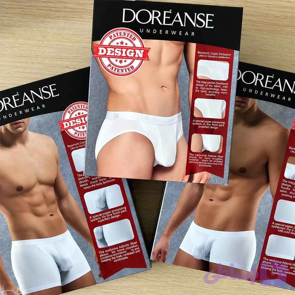 شورت اسلیپ مردانه دورنس Doreanse کد 1207 سری Adonis | کاپ آناتومیک اختصاصی با کش لوگودار | سایز M تا 2XL — تصویر 1