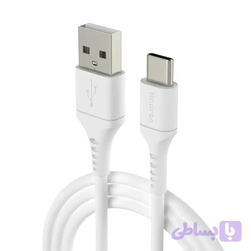 کابل USB به USB-C هادرون مدل HTC-A-C01 طول 1 متر | انتقال سریع داده و شارژ ایمن — تصویر 1