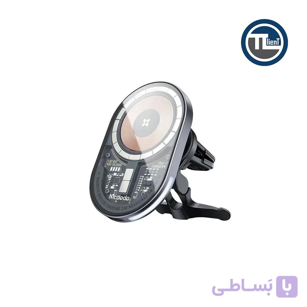 هولدر و شارژر وایرلس مغناطیسی خودرو مک دودو مدل CH-2340 توان 15 وات — تصویر 1