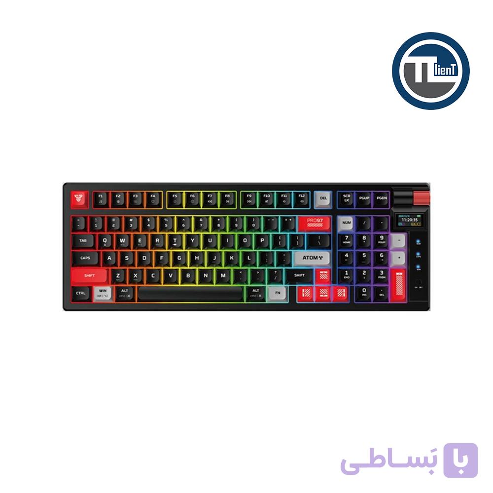 کیبورد بیسیم گیمینگ فنتک مدل ATOM PRO97 MK918 Black