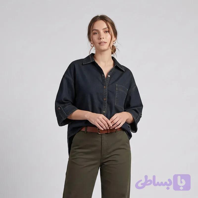 شومیز زنانه جین رخت پارسی مدل 02 — تصویر 1