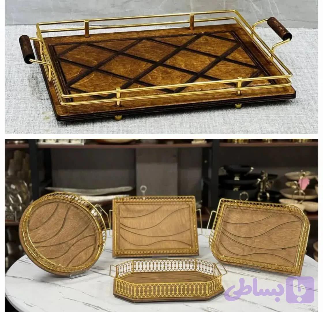 سینی چای دور فلزی
