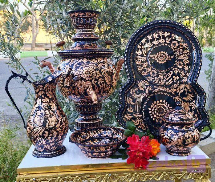 سماور مسی قلمکار دست الماس 💎
