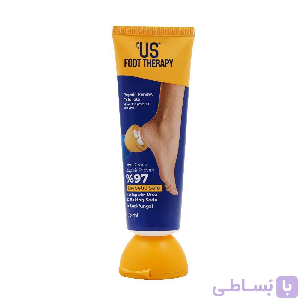 کرم ترک پا آس حجم 75 میل Foot therapy مرطوب کننده و ترمیم کننده — تصویر 1
