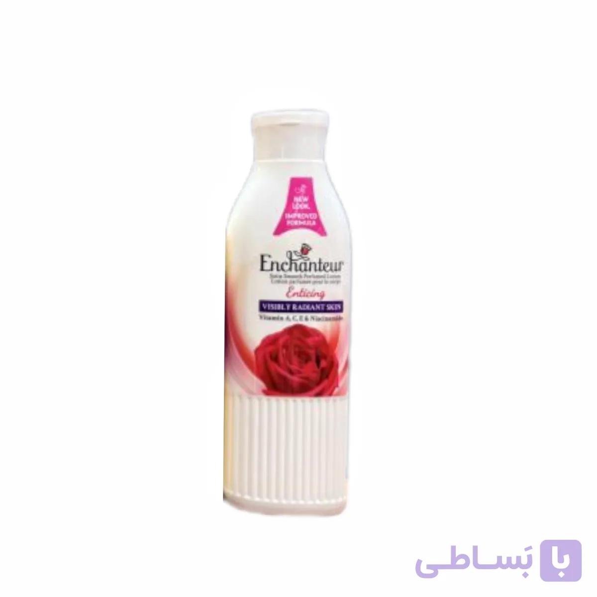 لوسیون بدن عطری انشانتر مدل رز عود آمور 250 میل | Enchanteur Rose Oud Amourرنگ قرمز