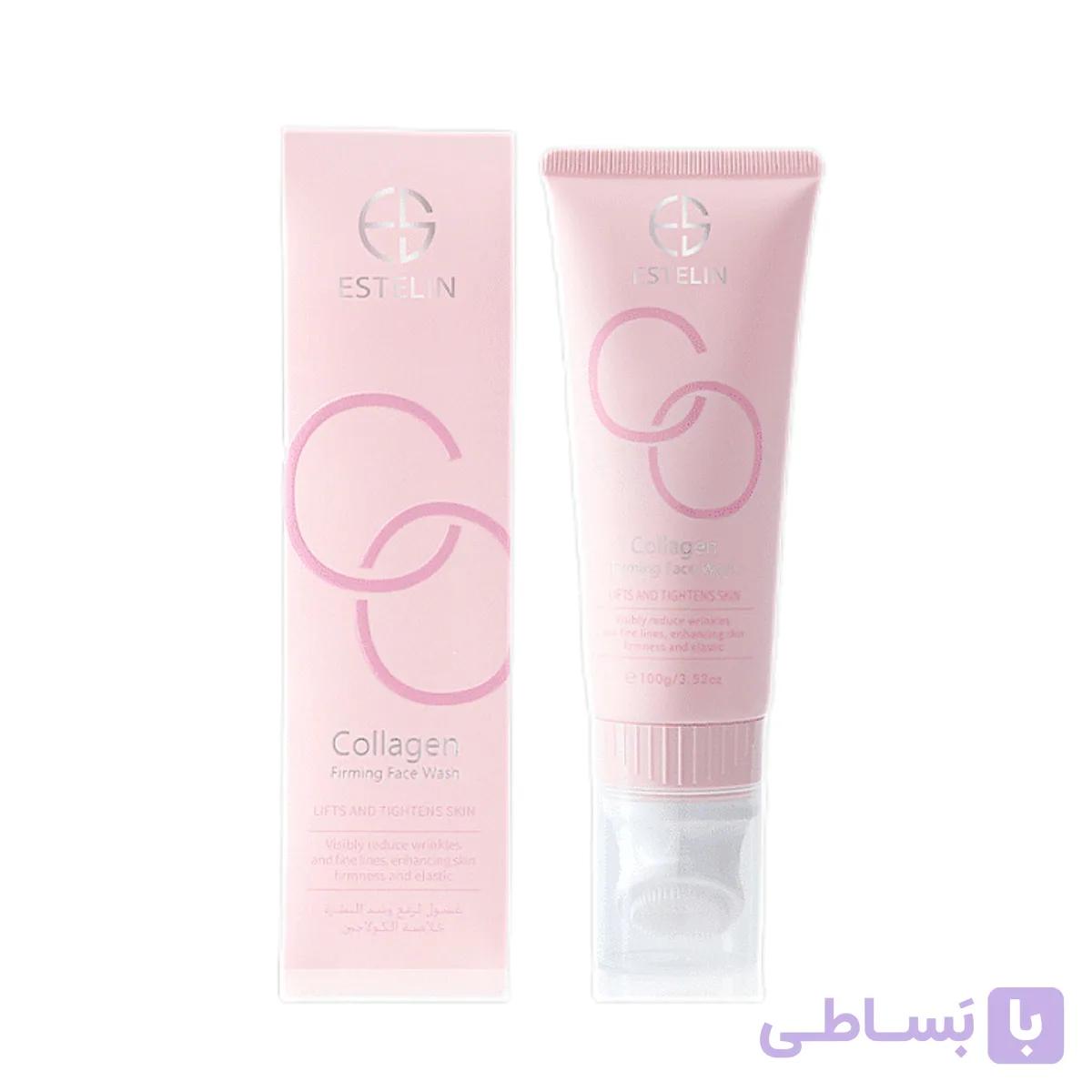 فوم شستشوی کلاژن استلین صورتی Estelin Collagen Firming Face Wash — تصویر 1