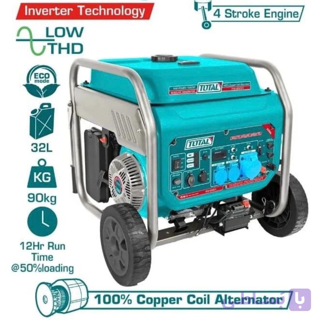 موتور برق بنزینی 12کیلو وات اینورتری توتال Total TP3120001CEP — تصویر 1