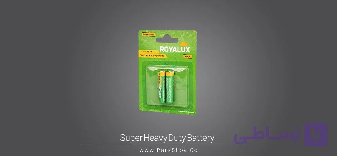 باتری رویالوکس قلمی Super Heavy Duty بلیستر 2 عددی
