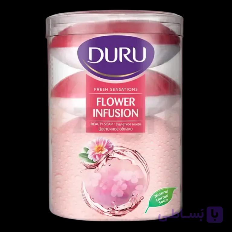 صابون گیاهی دورو سری Fresh Sensation مدل Flower Infusion بسته 4 عددی