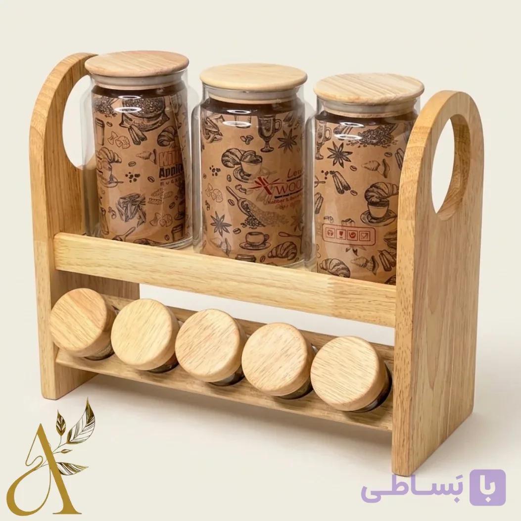 جای قند و شکر با ادویه 8 پارچه کد41558