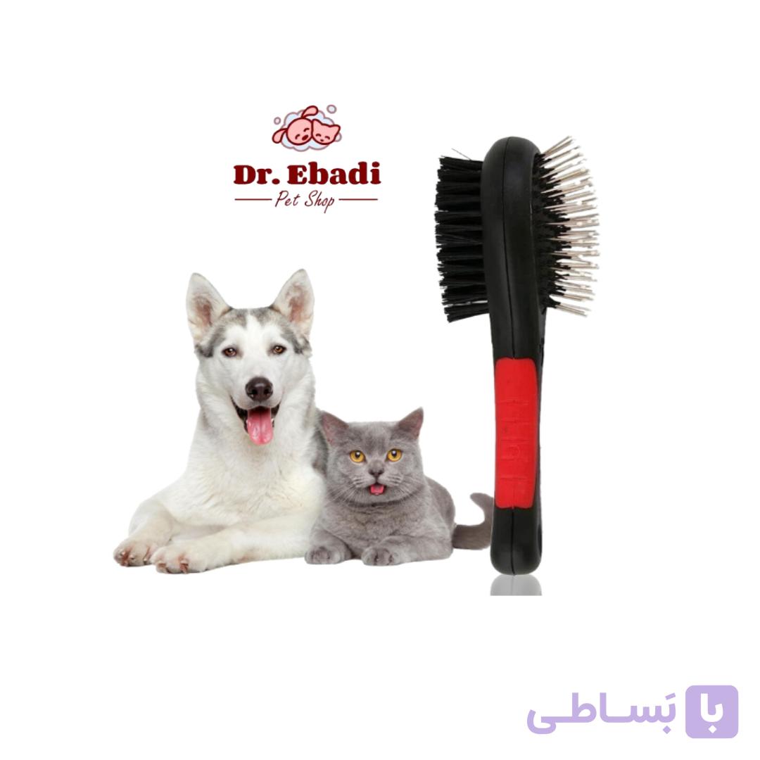برس دوطرفه شانه‌کشی حیوانات خانگی — تصویر 1
