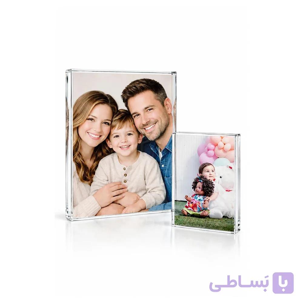 قاب عکس مگنتی پلکسی گلاس شفاف ایشیل فریم (رومیزی و مگنتی یخچالی) — تصویر 1