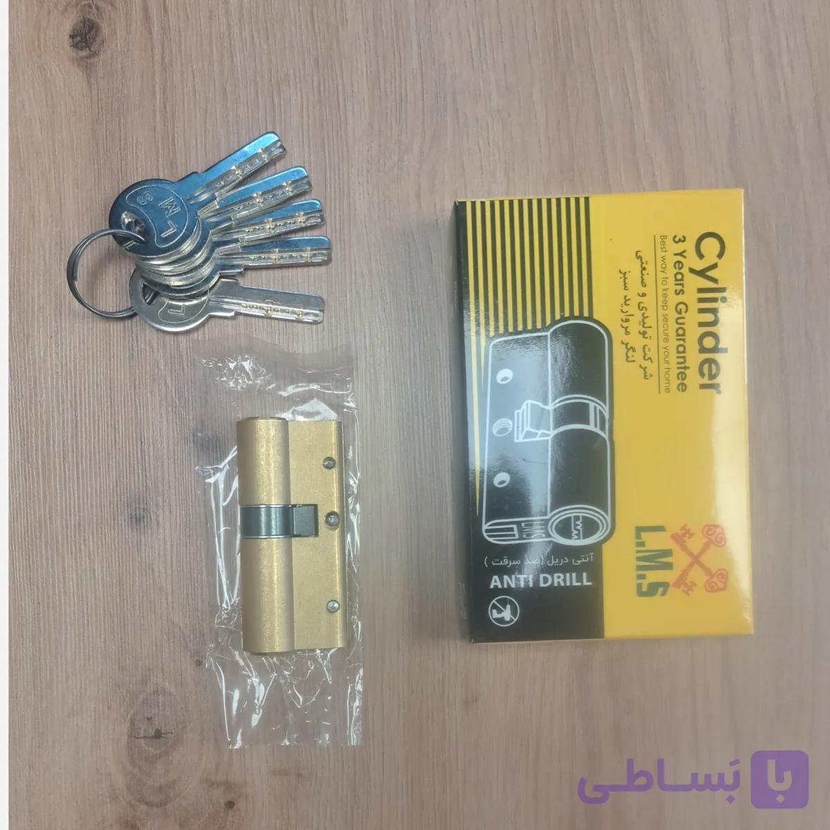 سیلندر(مغزی درب) برنجی کلید کامپیوتری تسمه دار LMS