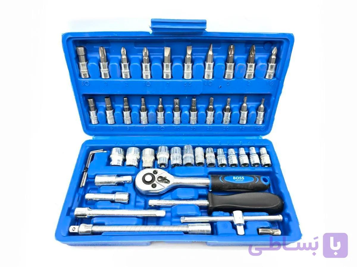 جعبه بکس ۴۶ عددی آبی اصلی باس مدل BS-46 — تصویر 1