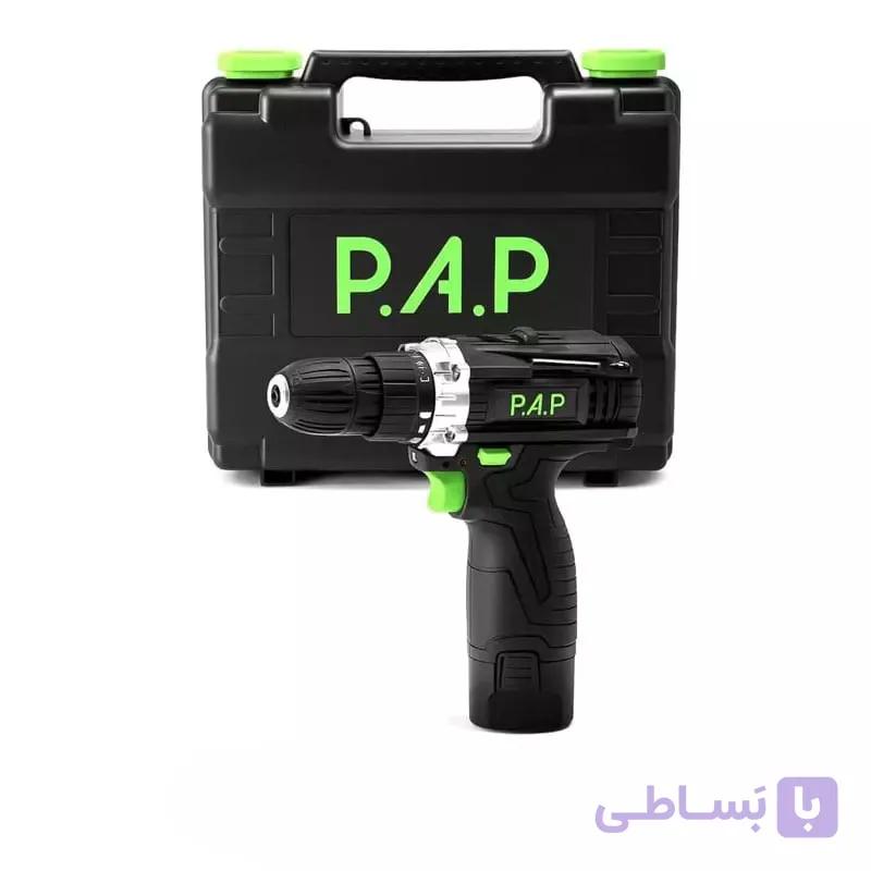 دریل شارژی pap مدل CD-1225 اصلی سبز رنگ — تصویر 1