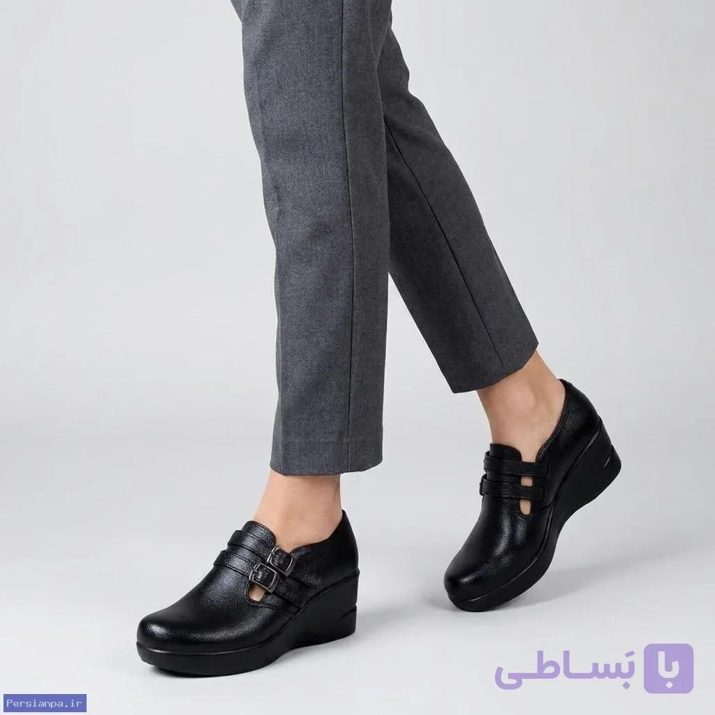 کفش روزمره زنانه با کشی با سگک مدل 2066 — تصویر 1