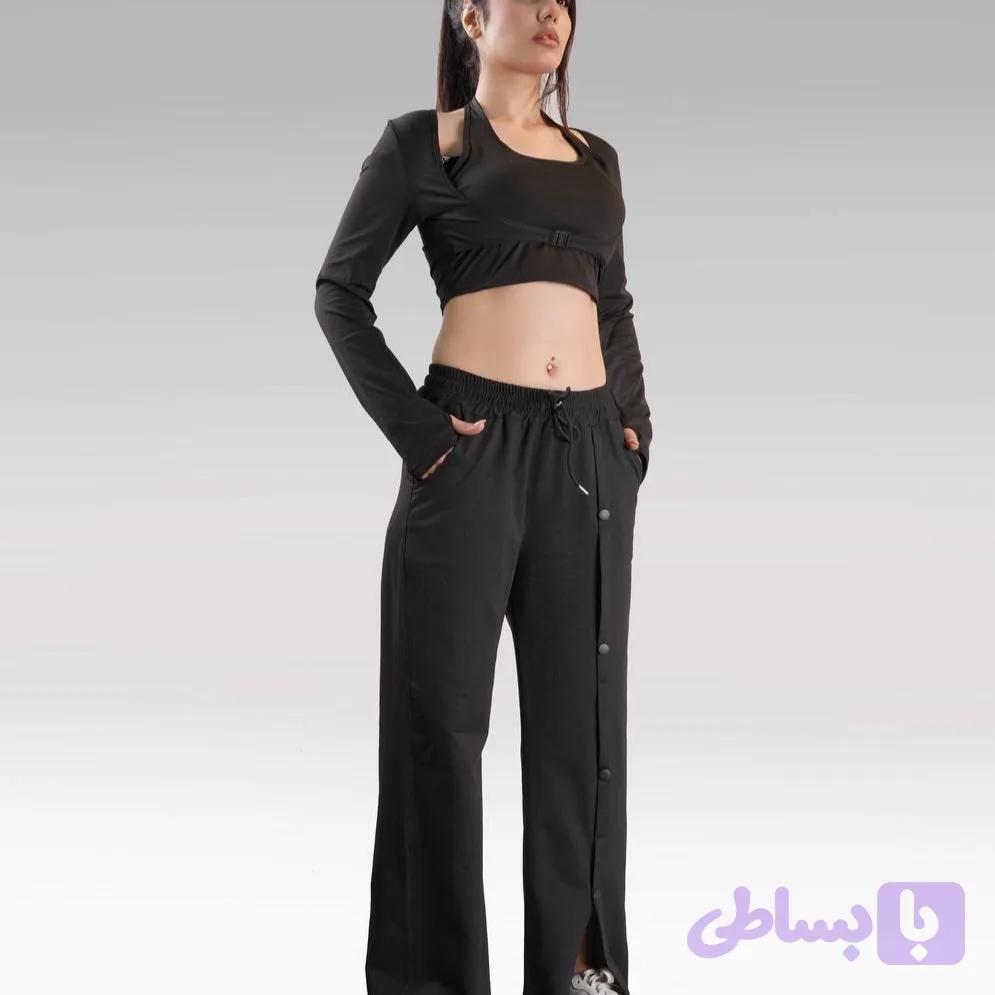 شلوار بگ گلکسی پنبه جلو دکمه code : 2985 — تصویر 1