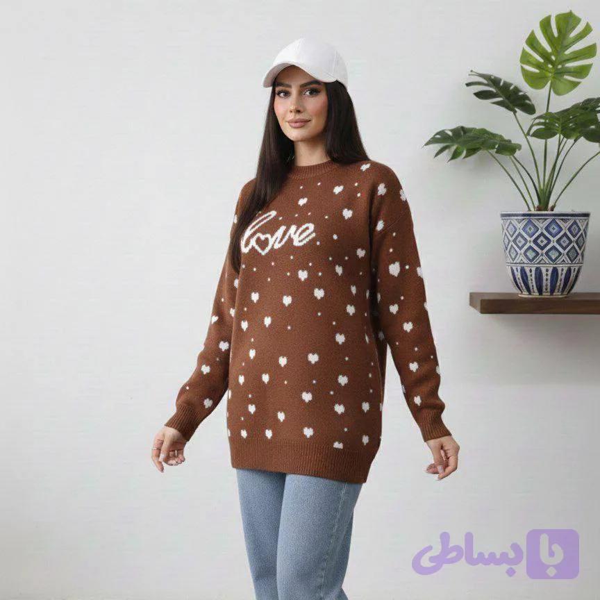 بلوز تک بافت قلب Love code : 6076 — تصویر 1