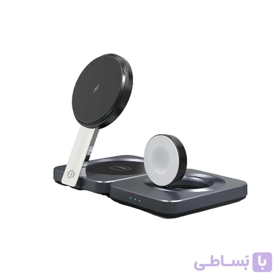 شارژر بی سیم مگ سیف 3 در 1 پاورولوژی مدل PWCUQC027