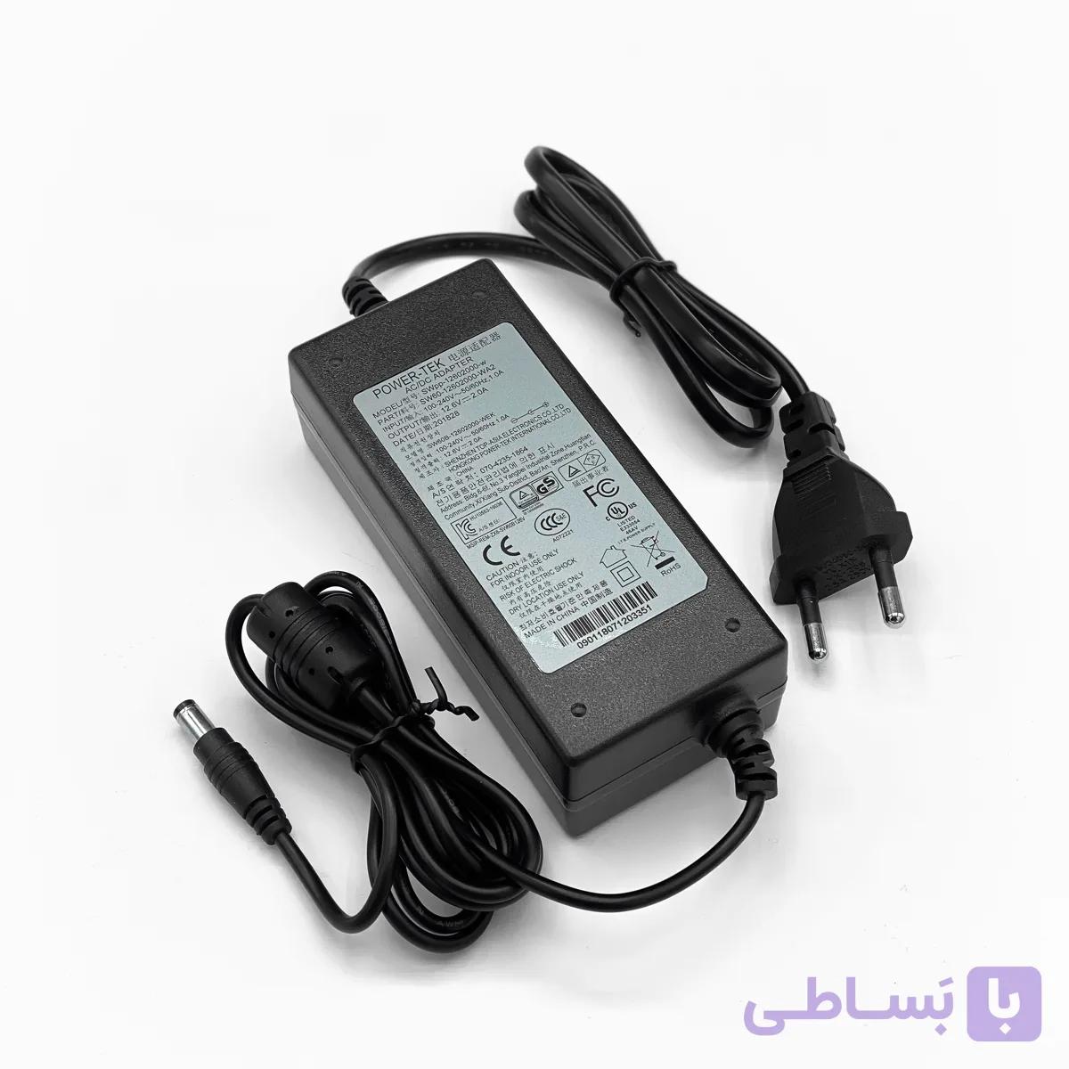 شارژر باتری لیتیوم ۱۲.۶ ولت ۲ آمپر power-tek
