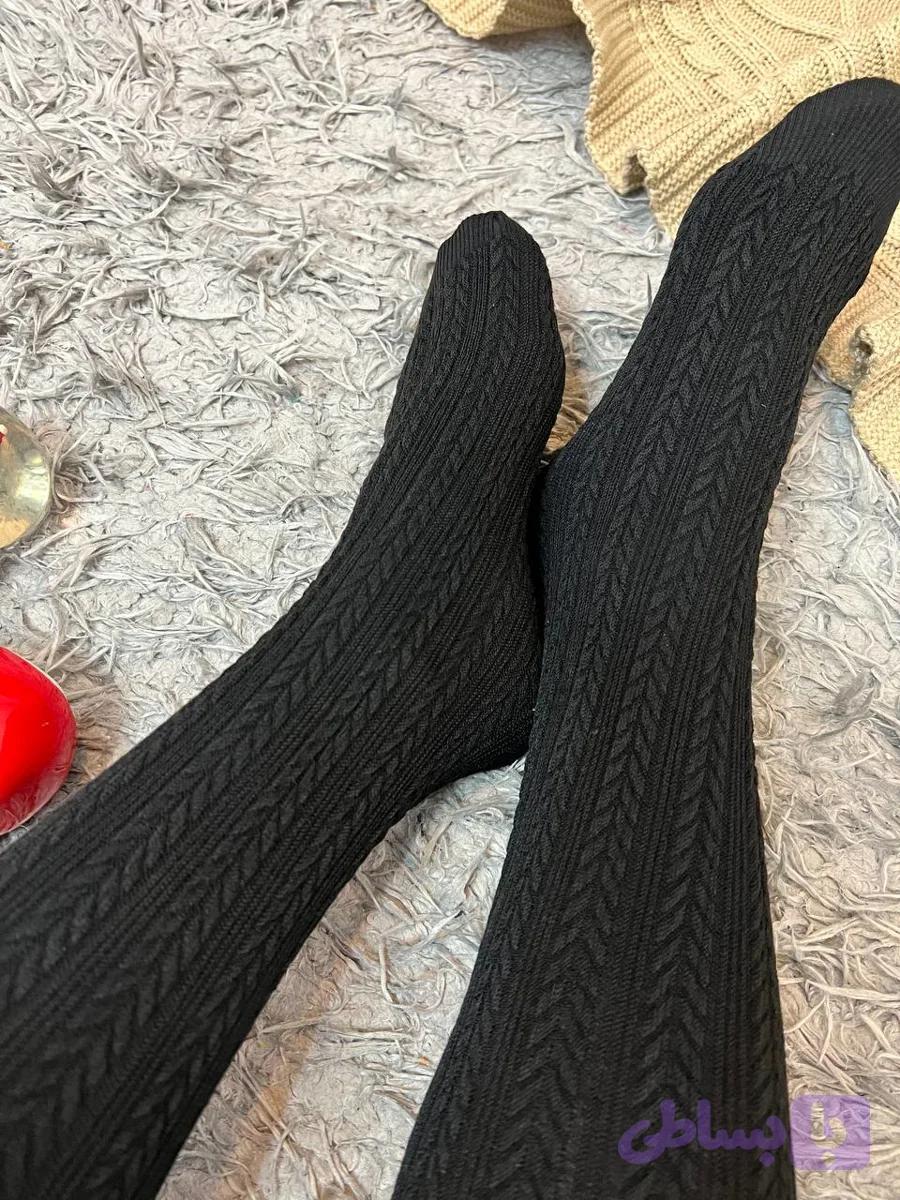 جوراب بالازانوی طرح گندمی پنتی اصلی