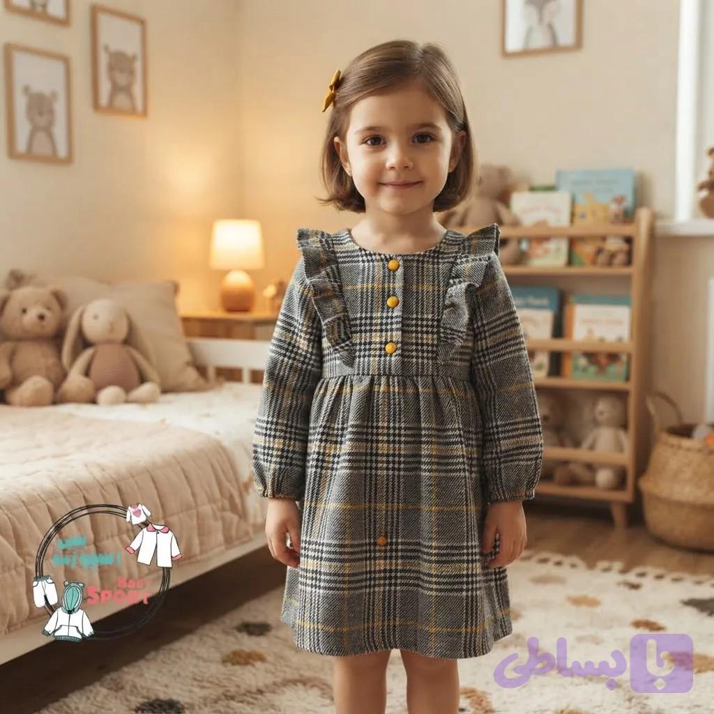 سارافون دخترانه پاییزه کشمیر