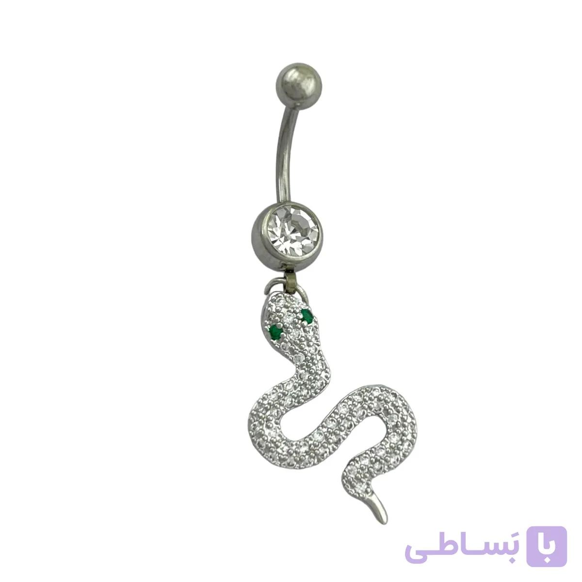 پیرسینگ ناف زنانه مدل مار کد P4780 — تصویر 1