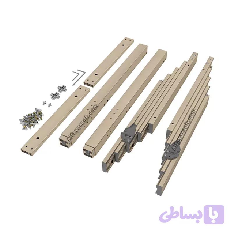 مکانیزم میز ریلی مخفی پایه دار ثابت ملونی مدل 9262 — تصویر 1