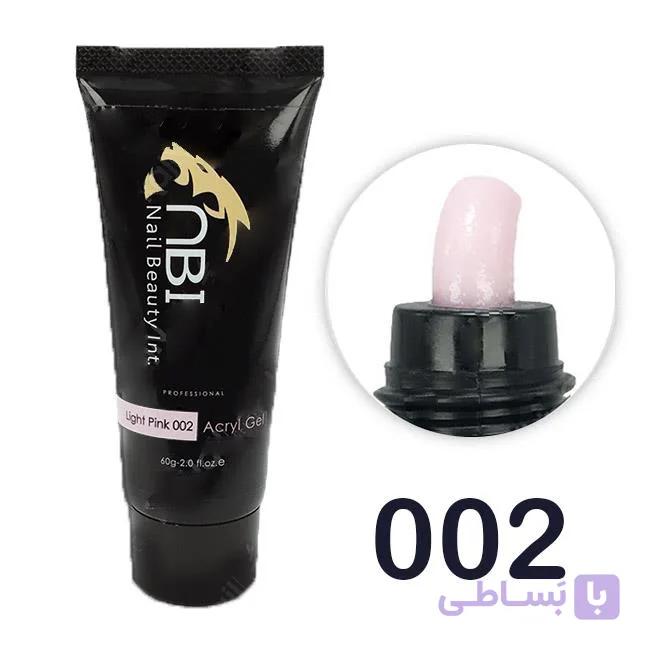 پلی ژل کاشت ناخن ان بی آی | NBI مدل Light Pink شماره 002 حجم 60ml — تصویر 1