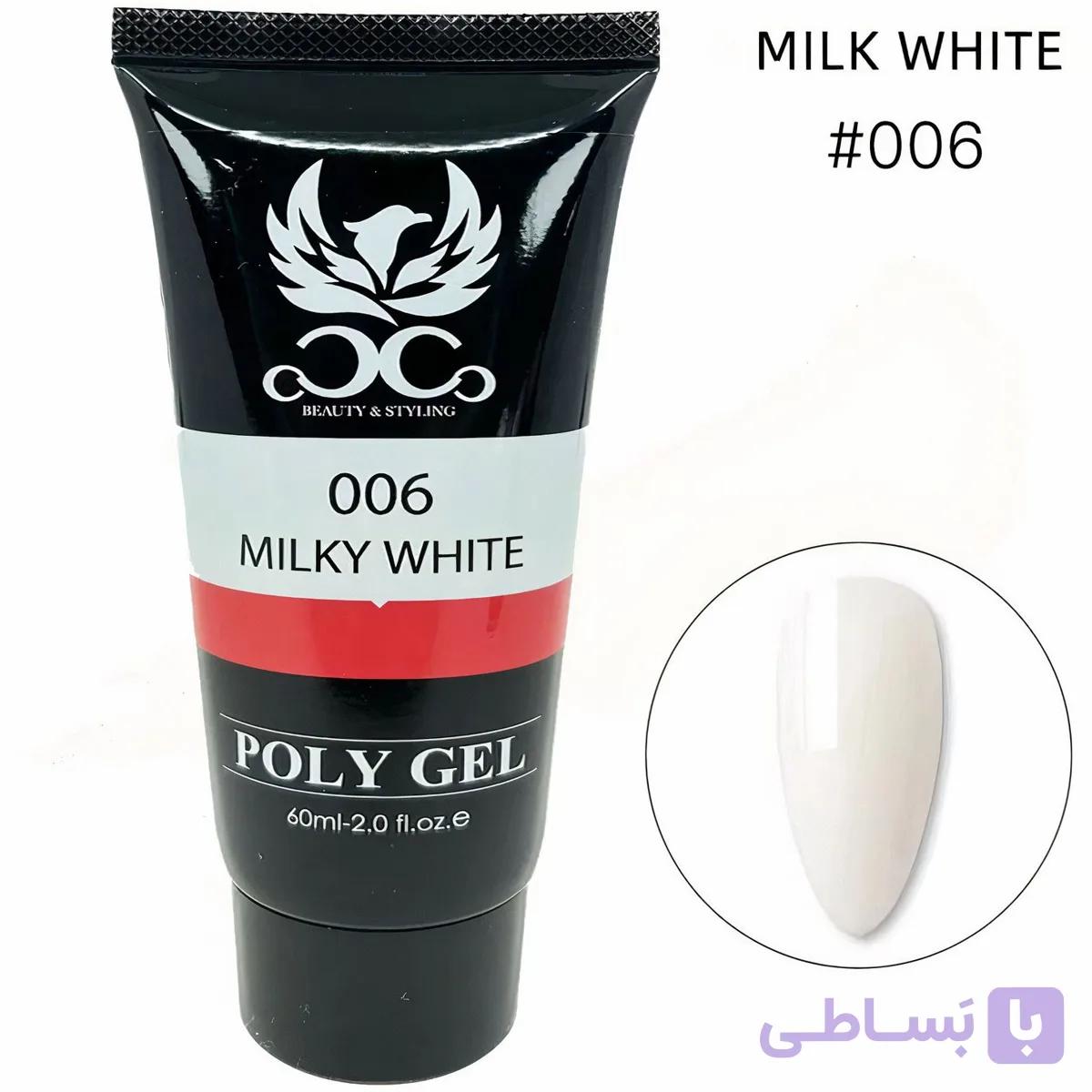 پلی ژل کاشت ناخن کوکو | COCO مدل Milky White شماره 006 حجم 60ml