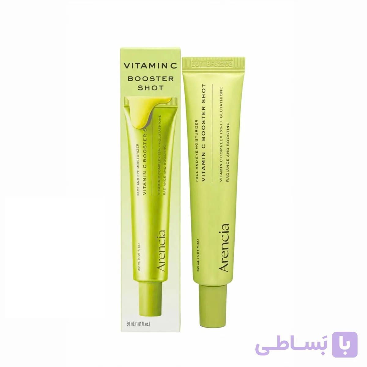 عمده ویتامین سی ارنسیا بوستر شات روشن کننده و رطوبت رسان پوست صورت و دور چشم حجم ۳۰ml | اورجینال