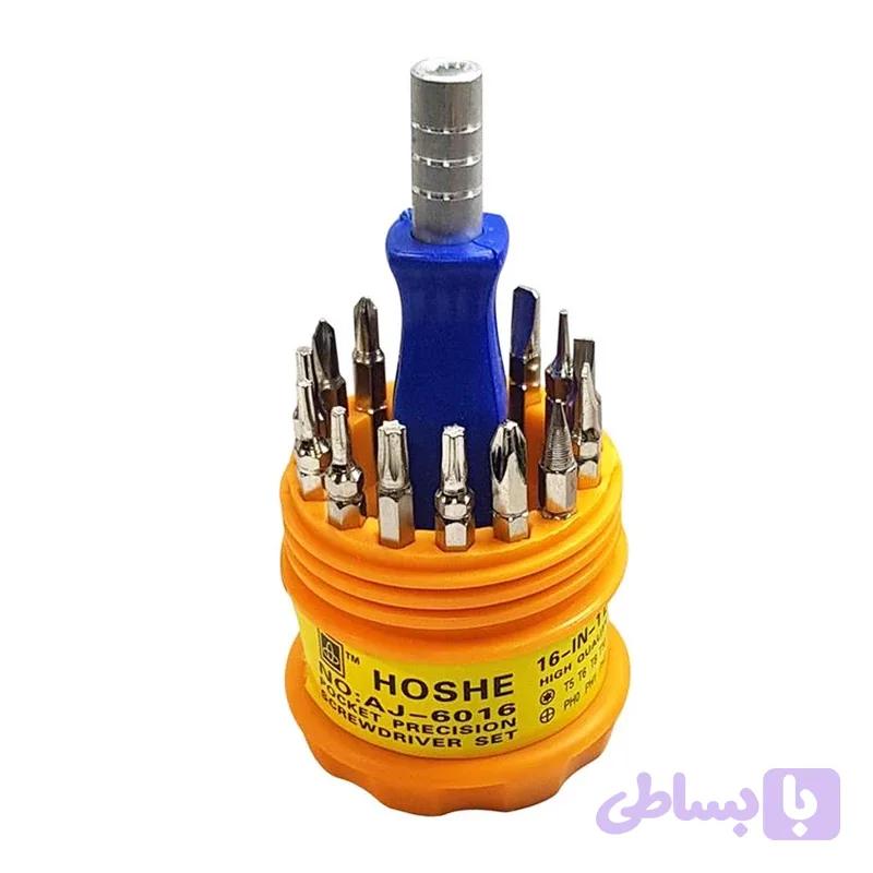 مجموعه 16 عددی پیچ گوشتی ساعتی Hoshe مدل AJ-6016 — تصویر 1