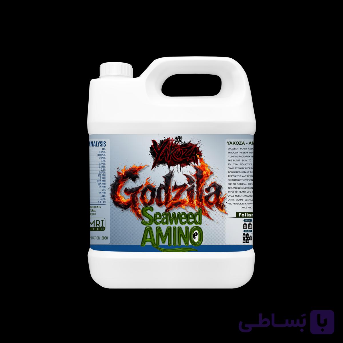 کود آمینو جلبک دریایی مایع یاکوزا; گودزیلا در مزرعه شما (تاییده ضمانت آنالیز)✅