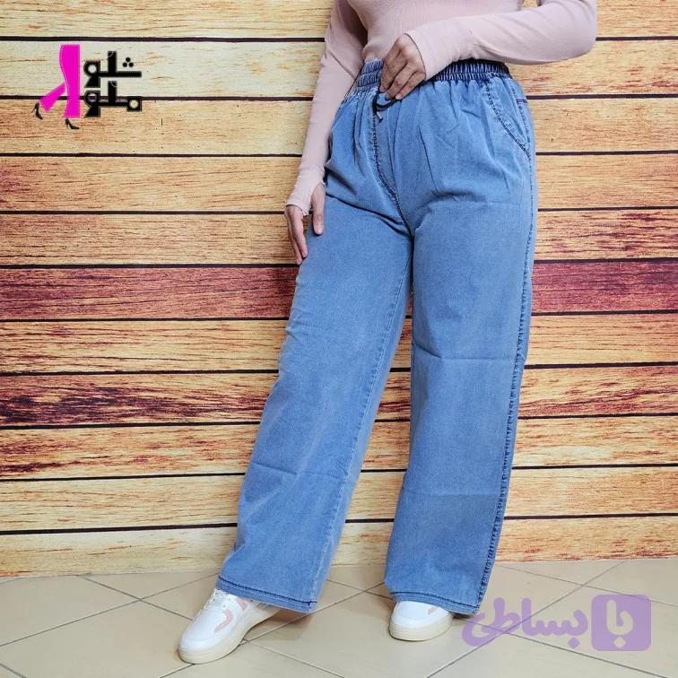 شلوار جین کاغذی زنانه | سبک تابستانی ۱۴۰۴ | کد 2456 — تصویر 1