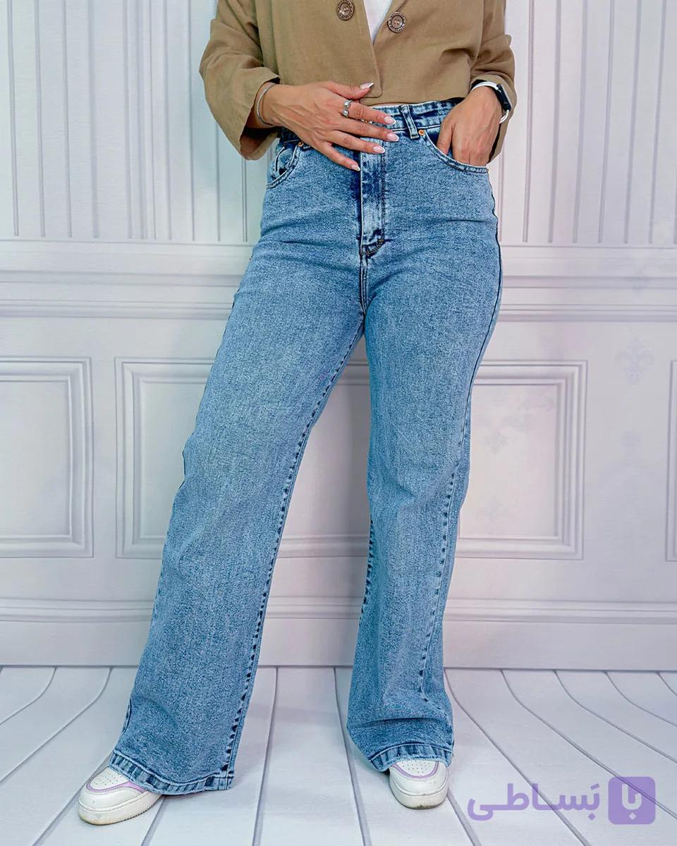شلوار نیم بگ آبی رندوم زنانه | Women’s Random Blue Semi Baggy Jeans کد‌ | 60701 — تصویر 1
