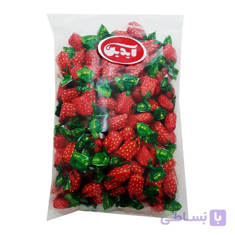 آبنبات توت فرنگی با مغزی پاستیل آیدین – 500 گرم — تصویر 1