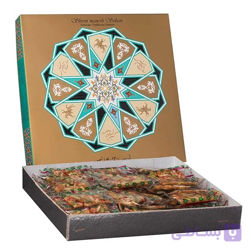 سوهان عسلی لقمه ای گز شیرین منش – 450 گرم — تصویر 1