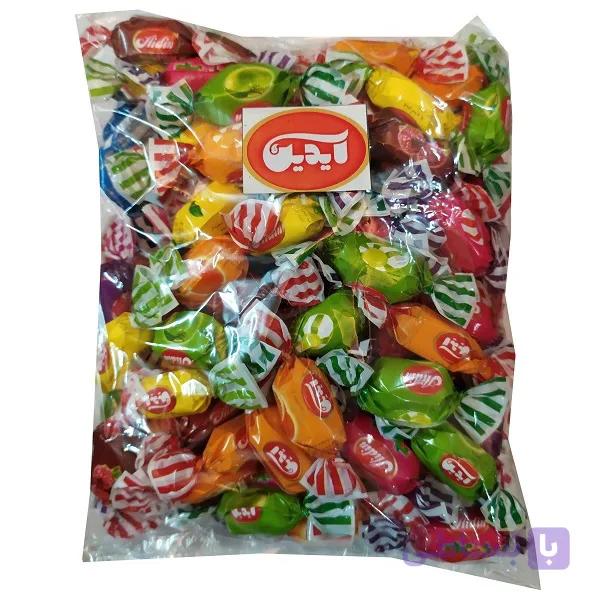 تافی دورنگ مغزدار با طعم میوه آیدین – 500 گرم — تصویر 1