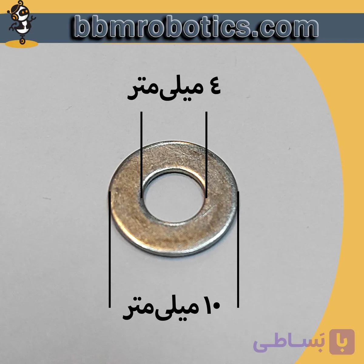 واشر تخت M4 گالوانیزه 4*0.8*10 — تصویر 1