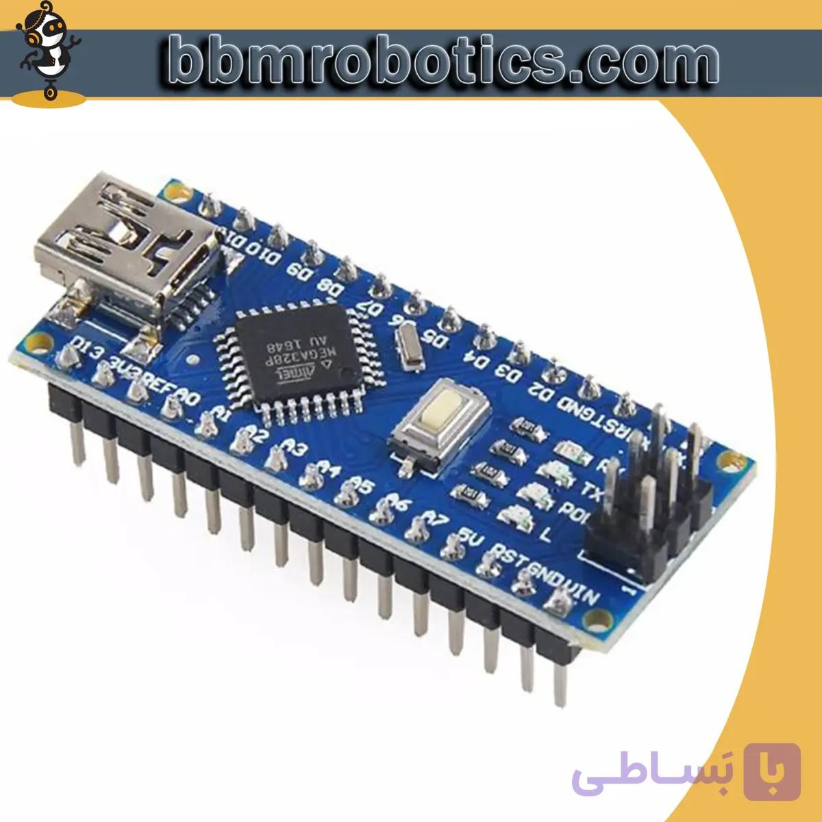 برد آردوینو نانو V3.0 – مدل Arduino Nano V3.0 با تراشه CH340 و رابط مینی USB — تصویر 1