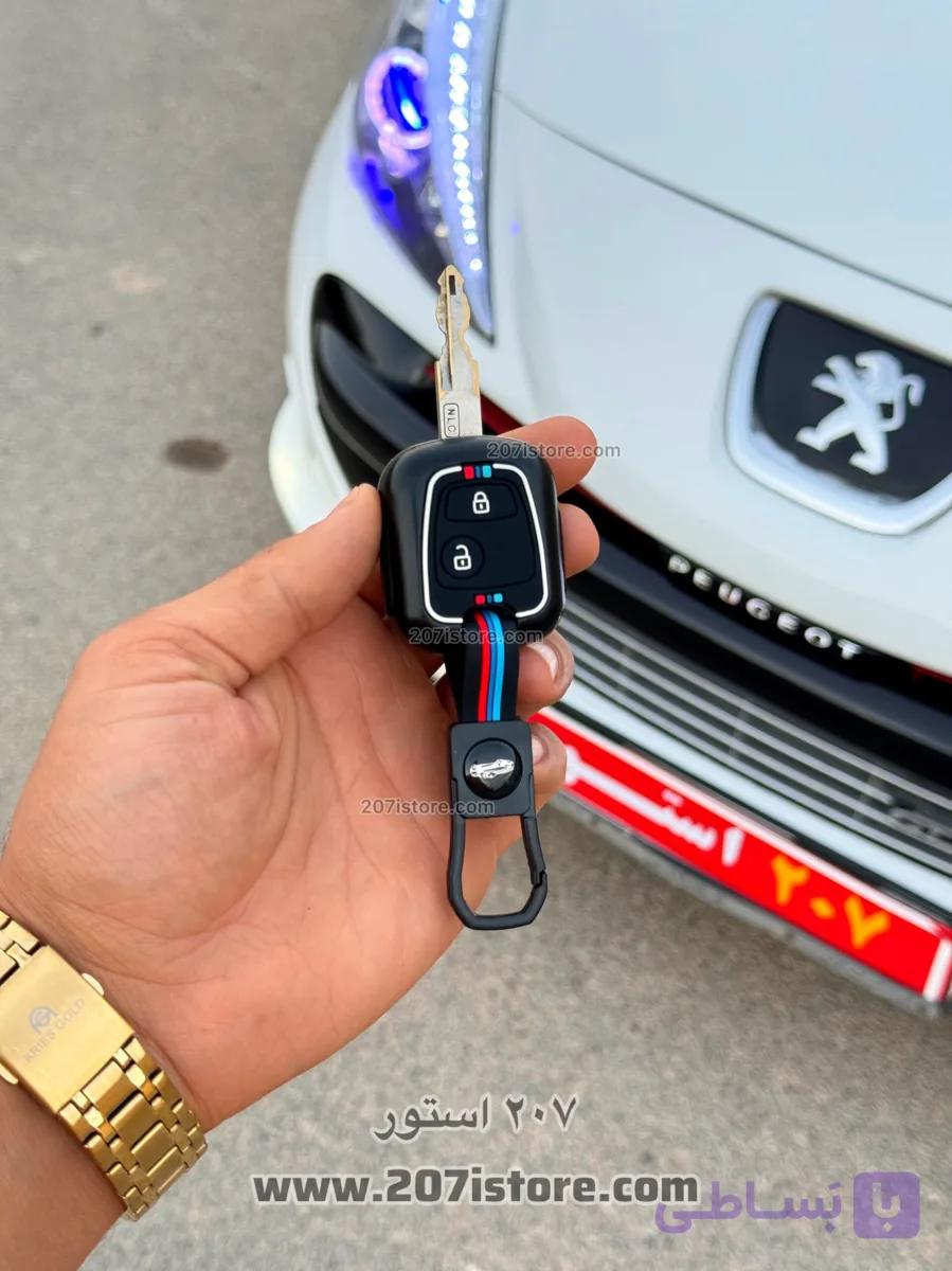 کاور ریموت فلزی وارداتی پژو 206 و 207 و رانا وپارس جدید-BLACK — تصویر 1