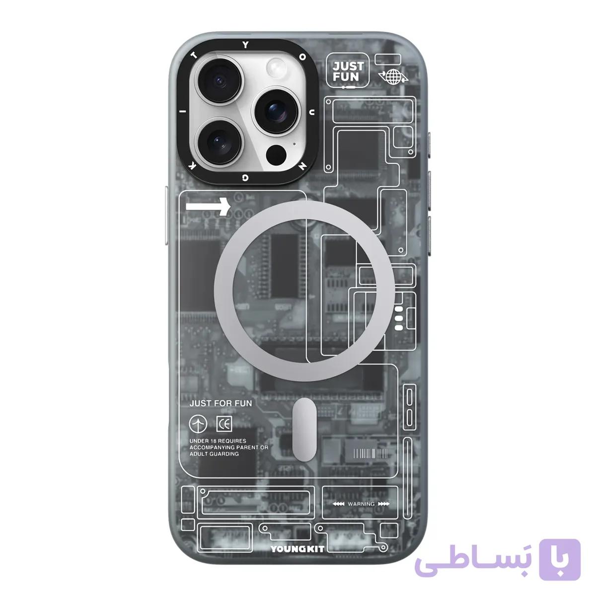 کاور یانگ کیت مدل Futuristic Circut Board کد CX020 مناسب برای گوشی موبایل اپل IPHONE 15 normal اورجینال