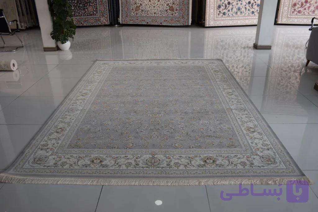 فرش طرح الین نقره ای کد 46159 — تصویر 1