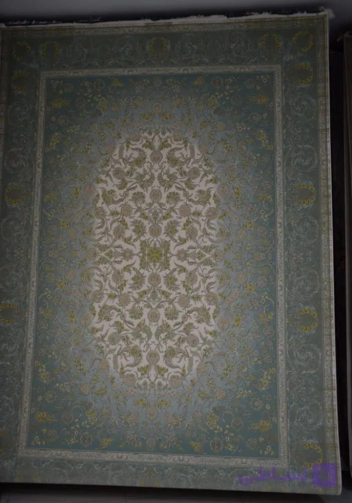 فرش طرح تانگو آبی کد 47007 — تصویر 1