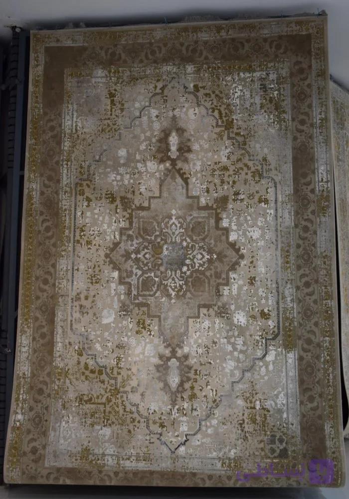 فرش طرح هریس ترمه ای کد 46957 — تصویر 1