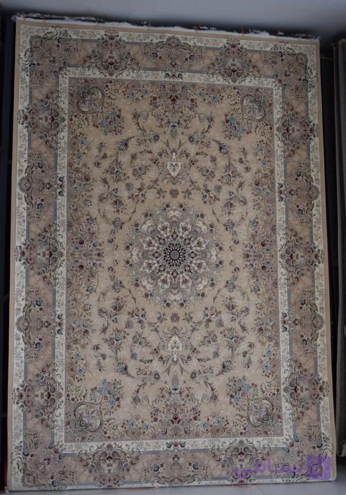 فرش طرح ماهلین کرم صدفی کد 46718 — تصویر 1