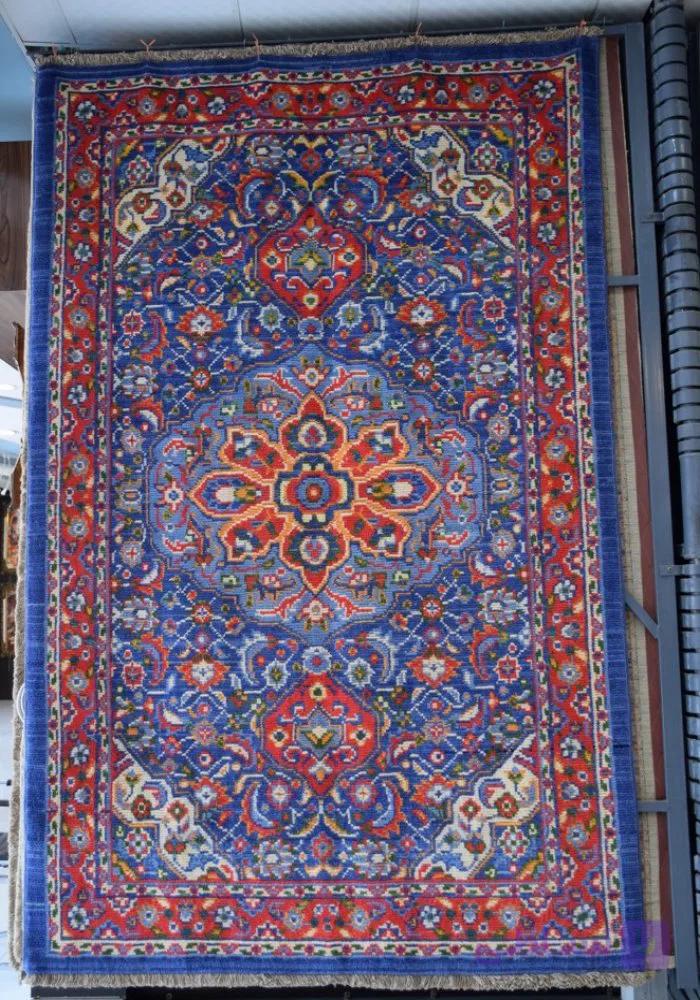 فرش طرح سلطان آباد شیراز آبی کد 46733 — تصویر 1